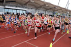 Girls under-13s 3 stage relay, Northern Senior 6 and 4 and Junior Stage Road Relays, SportsCity, Manchester. Photo:  David T. Hewitson/Sports for All Pics